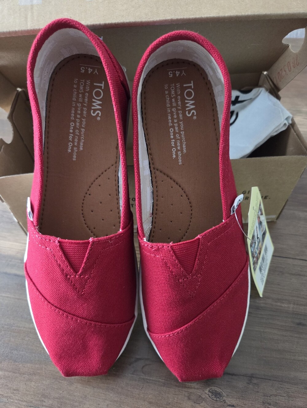 Toms Classic Red Canvas Slip On